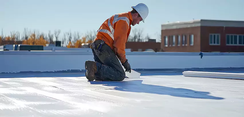 Flat Roof Drain Installation in Oak Park