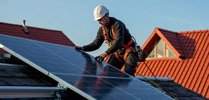 Solar Panels on Steel Roof Installation in Oak Park
